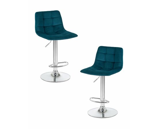 Набор 2 шт Стул барный DOBRIN TAILOR, морской волны велюр (MJ9-99), Вариант: морской волны велюр (MJ9-99) | Интернет магазин мебели и декора LifeDekor