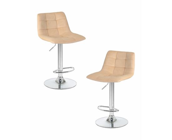 Набор 2 шт Стул барный DOBRIN TAILOR, бежевый велюр (MJ9-10), Вариант: бежевый велюр (MJ9-10) | Интернет магазин мебели и декора LifeDekor