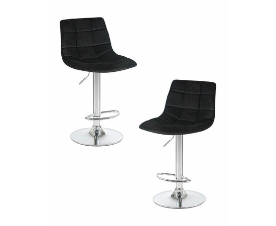 Набор 2 шт Стул барный DOBRIN TAILOR, черный велюр (MJ9-101), Вариант: черный велюр (MJ9-101) | Интернет магазин мебели и декора LifeDekor