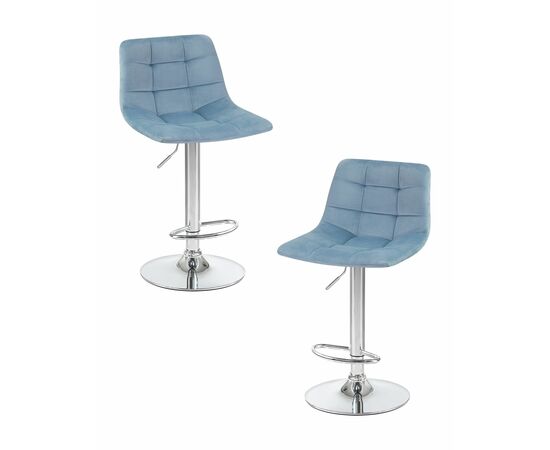 Набор 2 шт Стул барный DOBRIN TAILOR, пудрово-голубой велюр (MJ9-74), Вариант: пудрово-голубой велюр (MJ9-74) | Интернет магазин мебели и декора LifeDekor