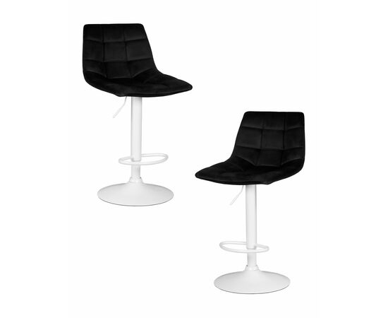 Набор 2 шт Стул барный DOBRIN TAILOR WHITE, черный велюр (MJ9-101), Вариант: черный велюр (MJ9-101) | Интернет магазин мебели и декора LifeDekor