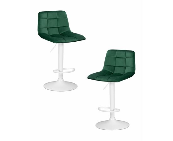 Набор 2 шт Стул барный DOBRIN TAILOR WHITE, зеленый велюр (MJ9-88), Вариант: зеленый велюр (MJ9-88) | Интернет магазин мебели и декора LifeDekor