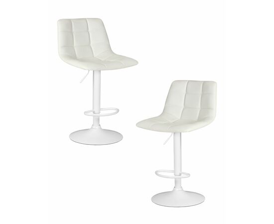 Набор 2 шт Стул барный DOBRIN TAILOR WHITE, белый PU, Вариант: белый PU | Интернет магазин мебели и декора LifeDekor