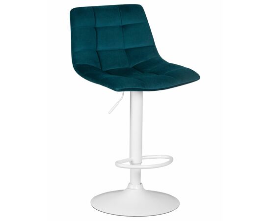Набор 2 шт Стул барный DOBRIN TAILOR WHITE, морской волны велюр (MJ9-99), Вариант: морской волны велюр (MJ9-99), изображение 2 | Интернет магазин мебели и декора LifeDekor