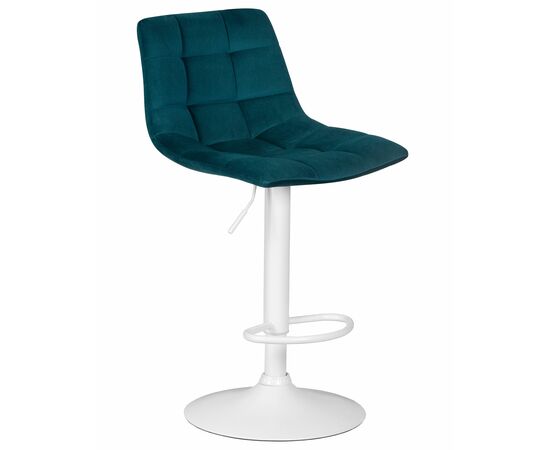Набор 2 шт Стул барный DOBRIN TAILOR WHITE, морской волны велюр (MJ9-99), Вариант: морской волны велюр (MJ9-99), изображение 3 | Интернет магазин мебели и декора LifeDekor