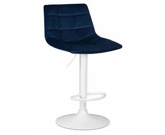 Набор 2 шт Стул барный DOBRIN TAILOR WHITE, синий велюр (MJ9-117), Вариант: синий велюр (MJ9-117), изображение 2 | Интернет магазин мебели и декора LifeDekor