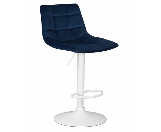 Набор 2 шт Стул барный DOBRIN TAILOR WHITE, синий велюр (MJ9-117), Вариант: синий велюр (MJ9-117), изображение 3 | Интернет магазин мебели и декора LifeDekor