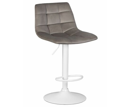 Набор 2 шт Стул барный DOBRIN TAILOR WHITE, серый велюр (MJ9-75), Вариант: серый велюр (MJ9-75), изображение 2 | Интернет магазин мебели и декора LifeDekor