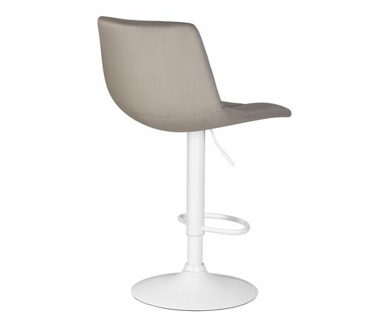 Набор 2 шт Стул барный DOBRIN TAILOR WHITE, серый велюр (MJ9-75), Вариант: серый велюр (MJ9-75), изображение 5 | Интернет магазин мебели и декора LifeDekor