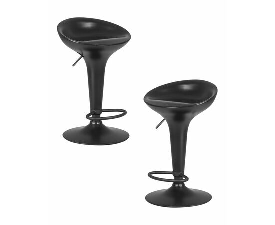 Набор 2 шт Стул барный DOBRIN BOMBA BLACK, чёрный, Вариант: чёрный | Интернет магазин мебели и декора LifeDekor