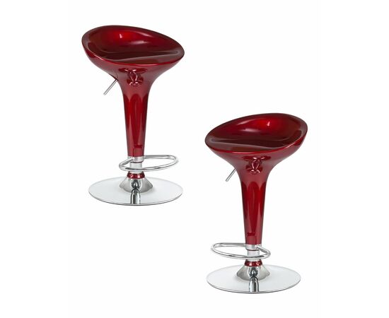 Набор 2 шт Стул барный DOBRIN BOMBA, бордовый металлик, Вариант: бордовый металлик | Интернет магазин мебели и декора LifeDekor