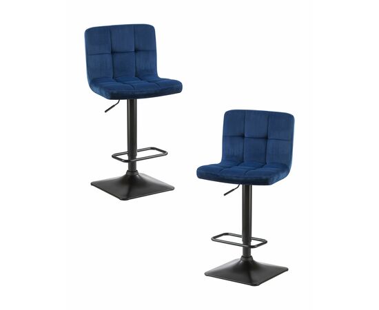 Набор 2 шт Стул барный DOBRIN DOMINIC, синий велюр (MJ9-117), Вариант: синий велюр (MJ9-117) | Интернет магазин мебели и декора LifeDekor