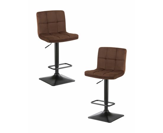 Набор 2 шт Стул барный DOBRIN DOMINIC, шоколадный велюр (MJ9-111), Вариант: шоколадный велюр (MJ9-111) | Интернет магазин мебели и декора LifeDekor