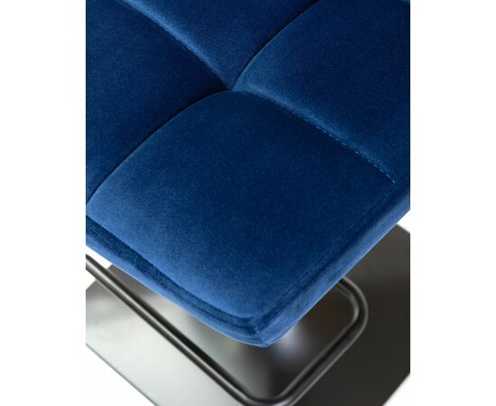 Набор 2 шт Стул барный DOBRIN DOMINIC, синий велюр (MJ9-117), Вариант: синий велюр (MJ9-117), изображение 9 | Интернет магазин мебели и декора LifeDekor