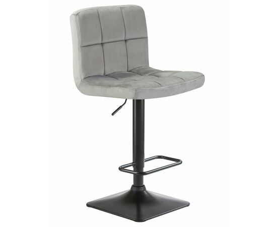 Набор 2 шт Стул барный DOBRIN DOMINIC, серый велюр (MJ9-75), Вариант: серый велюр (MJ9-75), изображение 3 | Интернет магазин мебели и декора LifeDekor