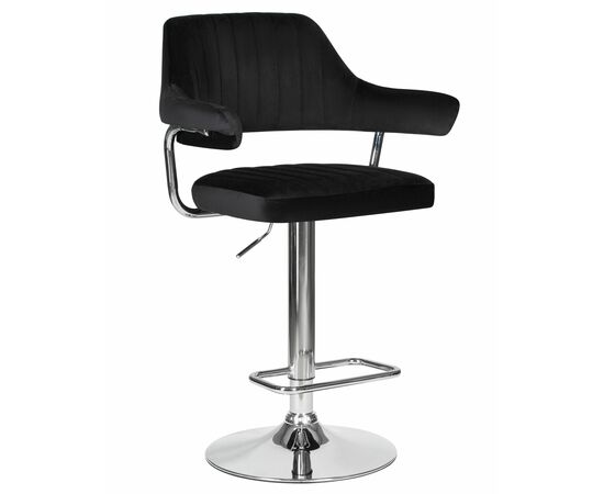 Набор 2 шт Стул барный DOBRIN CHARLY, черный велюр (MJ9-101), Вариант: черный велюр (MJ9-101), изображение 2 | Интернет магазин мебели и декора LifeDekor