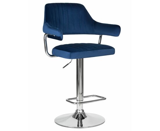 Набор 2 шт Стул барный DOBRIN CHARLY, синий велюр (MJ9-117), Вариант: синий велюр (MJ9-117), изображение 2 | Интернет магазин мебели и декора LifeDekor