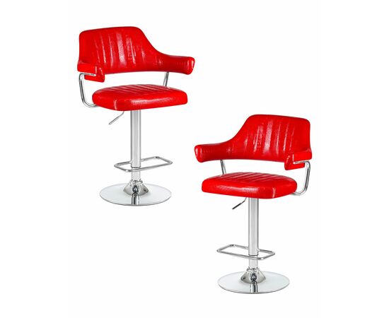Набор 2 шт Стул барный DOBRIN CHARLY, красный крокодил, Вариант: красный крокодил | Интернет магазин мебели и декора LifeDekor