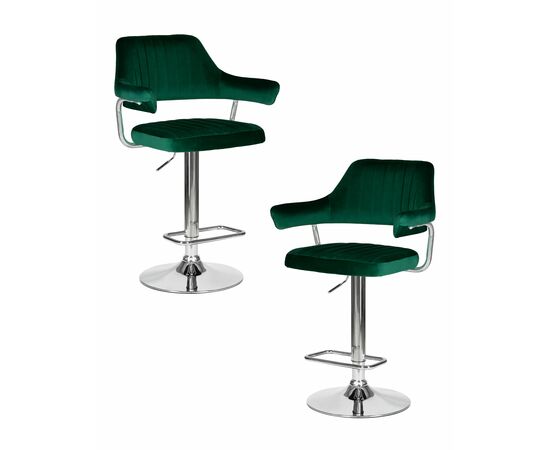 Набор 2 шт Стул барный DOBRIN CHARLY, зеленый велюр (MJ9-88), Вариант: зеленый велюр (MJ9-88) | Интернет магазин мебели и декора LifeDekor
