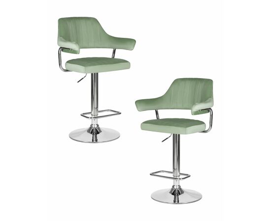 Набор 2 шт Стул барный DOBRIN CHARLY, пудрово-мятный велюр (MJ9-87), Вариант: пудрово-мятный велюр (MJ9-87) | Интернет магазин мебели и декора LifeDekor