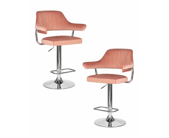 Набор 2 шт Стул барный DOBRIN CHARLY, пудрово-розовый велюр (MJ9-32), Вариант: пудрово-розовый велюр (MJ9-32) | Интернет магазин мебели и декора LifeDekor