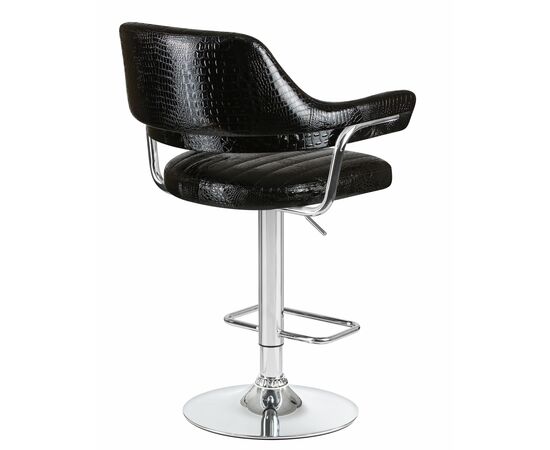 Набор 2 шт Стул барный DOBRIN CHARLY, чёрный крокодил, Вариант: чёрный крокодил, изображение 5 | Интернет магазин мебели и декора LifeDekor