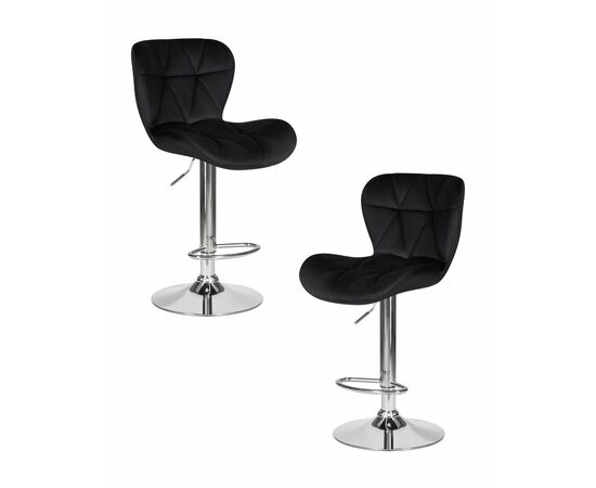 Набор 2 шт Стул барный DOBRIN BARNY, черный велюр (MJ9-101), Вариант: черный велюр (MJ9-101) | Интернет магазин мебели и декора LifeDekor