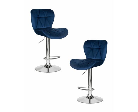 Набор 2 шт Стул барный DOBRIN BARNY, синий велюр (MJ9-117), Вариант: синий велюр (MJ9-117) | Интернет магазин мебели и декора LifeDekor