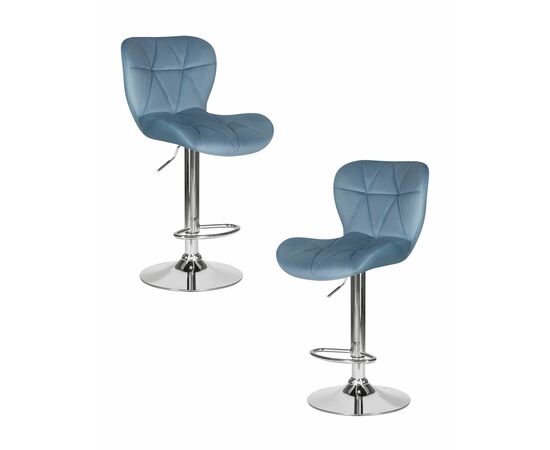 Набор 2 шт Стул барный DOBRIN BARNY, пудрово-голубой велюр (MJ9-74), Вариант: пудрово-голубой велюр (MJ9-74) | Интернет магазин мебели и декора LifeDekor