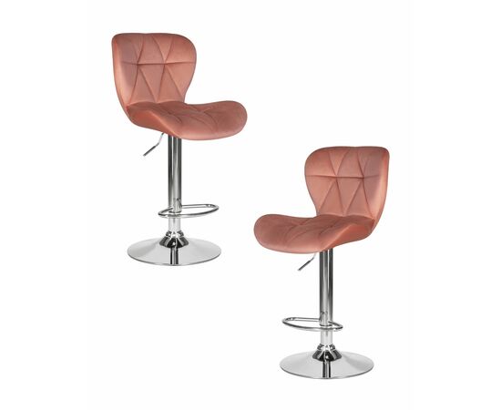 Набор 2 шт Стул барный DOBRIN BARNY, пудрово-розовый велюр (MJ9-32), Вариант: пудрово-розовый велюр (MJ9-32) | Интернет магазин мебели и декора LifeDekor