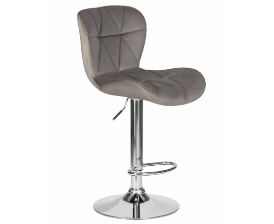 Набор 2 шт Стул барный DOBRIN BARNY, серый велюр (MJ9-75), Вариант: серый велюр (MJ9-75), изображение 3 | Интернет магазин мебели и декора LifeDekor