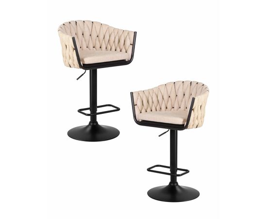 Набор 2 шт Стул барный DOBRIN LEON, бежевая ткань (LAR 275-1), Вариант: бежевая ткань (LAR 275-1) | Интернет магазин мебели и декора LifeDekor