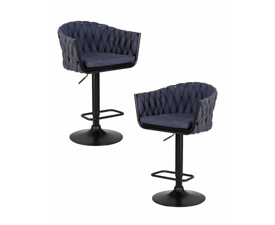 Набор 2 шт Стул барный DOBRIN LEON, синяя ткань (LAR-275-29), Вариант: синяя ткань (LAR-275-29) | Интернет магазин мебели и декора LifeDekor
