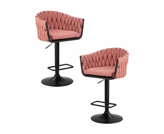 Набор 2 шт Стул барный DOBRIN LEON, розовая ткань (LAR 275-10), Вариант: розовая ткань (LAR 275-10) | Интернет магазин мебели и декора LifeDekor