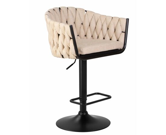 Набор 2 шт Стул барный DOBRIN LEON, бежевая ткань (LAR 275-1), Вариант: бежевая ткань (LAR 275-1), изображение 3 | Интернет магазин мебели и декора LifeDekor