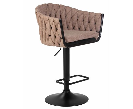 Набор 2 шт Стул барный DOBRIN LEON, коричневая ткань (LAR 275-3), Вариант: коричневая ткань (LAR 275-3), изображение 3 | Интернет магазин мебели и декора LifeDekor