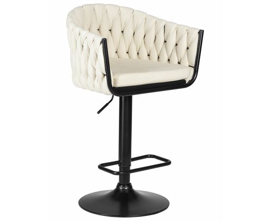 Набор 2 шт Стул барный DOBRIN LEON, кремовая ткань (LAR 275-33), Вариант: кремовая ткань (LAR 275-33), изображение 2 | Интернет магазин мебели и декора LifeDekor