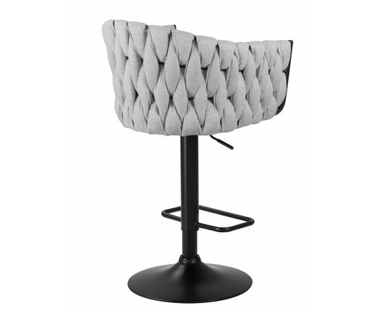 Набор 2 шт Стул барный DOBRIN LEON, серая ткань (LAR 275-17), Вариант: серая ткань (LAR 275-17), изображение 5 | Интернет магазин мебели и декора LifeDekor