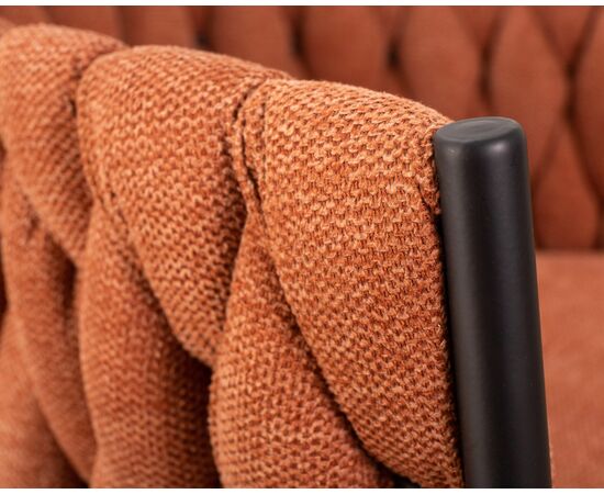 Набор 2 шт Стул барный DOBRIN LEON, оранжевая ткань (LAR 275-27), Вариант: оранжевая ткань (LAR 275-27), изображение 10 | Интернет магазин мебели и декора LifeDekor