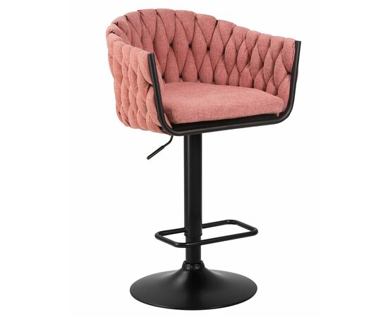 Набор 2 шт Стул барный DOBRIN LEON, розовая ткань (LAR 275-10), Вариант: розовая ткань (LAR 275-10), изображение 2 | Интернет магазин мебели и декора LifeDekor