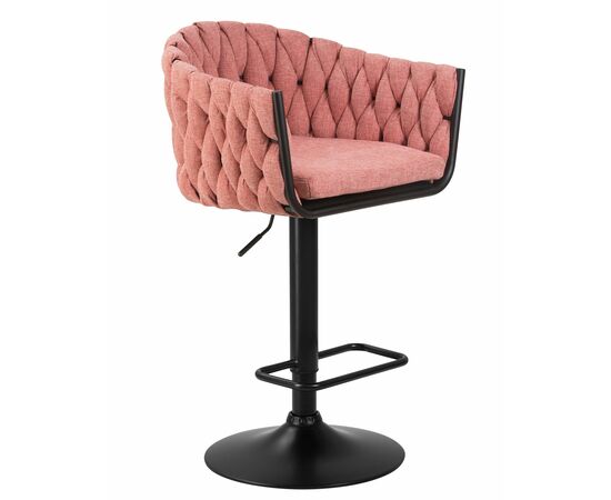 Набор 2 шт Стул барный DOBRIN LEON, розовая ткань (LAR 275-10), Вариант: розовая ткань (LAR 275-10), изображение 3 | Интернет магазин мебели и декора LifeDekor