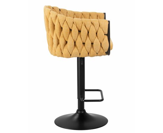 Набор 2 шт Стул барный DOBRIN LEON, жёлтая ткань (LAR 275-8), Вариант: жёлтая ткань (LAR 275-8), изображение 4 | Интернет магазин мебели и декора LifeDekor