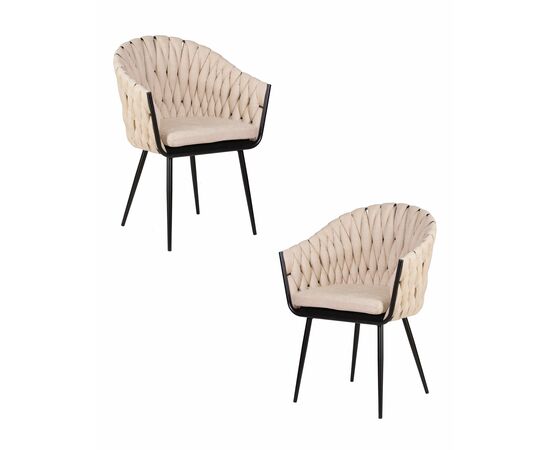 Набор 2 шт Стул обеденный DOBRIN MATILDA, бежевая ткань (LAR 275-1), Вариант: бежевая ткань (LAR 275-1) | Интернет магазин мебели и декора LifeDekor