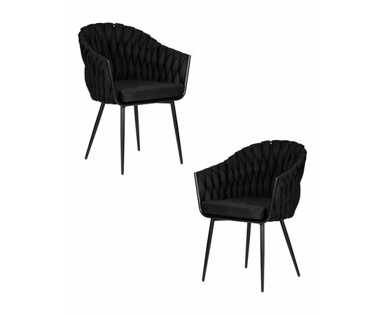 Набор 2 шт Стул обеденный DOBRIN MATILDA, черная ткань (LAR 275-50), Вариант: черная ткань (LAR 275-50) | Интернет магазин мебели и декора LifeDekor