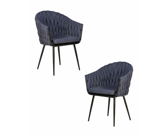 Набор 2 шт Стул обеденный DOBRIN MATILDA, синяя ткань (LAR-275-29), Вариант: синяя ткань (LAR-275-29) | Интернет магазин мебели и декора LifeDekor
