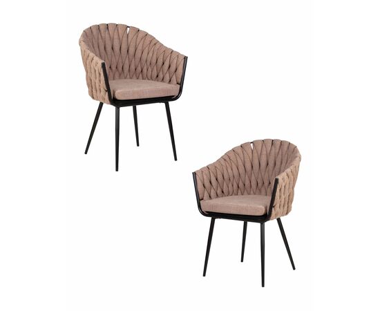 Набор 2 шт Стул обеденный DOBRIN MATILDA, коричневая ткань (LAR 275-3), Вариант: коричневая ткань (LAR 275-3) | Интернет магазин мебели и декора LifeDekor