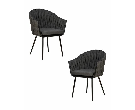 Набор 2 шт Стул обеденный DOBRIN MATILDA, графитовая ткань (LAR-275-21), Вариант: графитовая ткань (LAR-275-21) | Интернет магазин мебели и декора LifeDekor