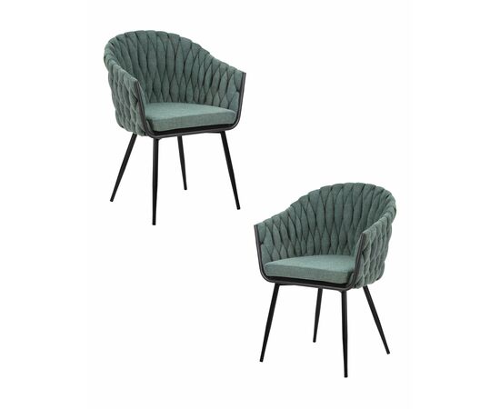 Набор 2 шт Стул обеденный DOBRIN MATILDA, зеленая ткань (LAR 275-23), Вариант: зеленая ткань (LAR 275-23) | Интернет магазин мебели и декора LifeDekor