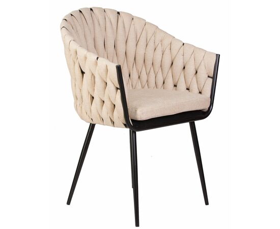 Набор 2 шт Стул обеденный DOBRIN MATILDA, бежевая ткань (LAR 275-1), Вариант: бежевая ткань (LAR 275-1), изображение 3 | Интернет магазин мебели и декора LifeDekor