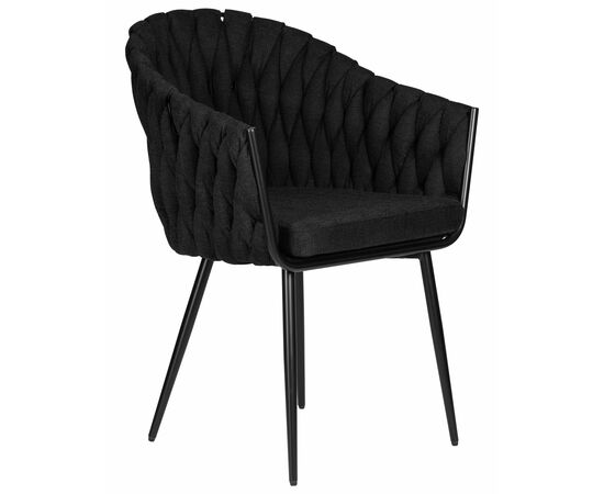 Набор 2 шт Стул обеденный DOBRIN MATILDA, черная ткань (LAR 275-50), Вариант: черная ткань (LAR 275-50), изображение 3 | Интернет магазин мебели и декора LifeDekor